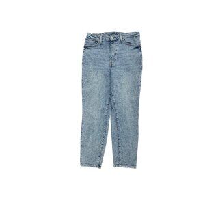 &Denim Mom Ultra High Rise Button Fly Women's size‎ 8 Medium Blue Denim jeans